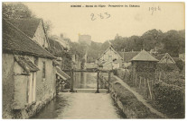 Gisors. Bords de l'Epte - Perspective du Château.