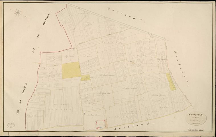 Moisville. Section B _ des Viviers _ Feuille Unique