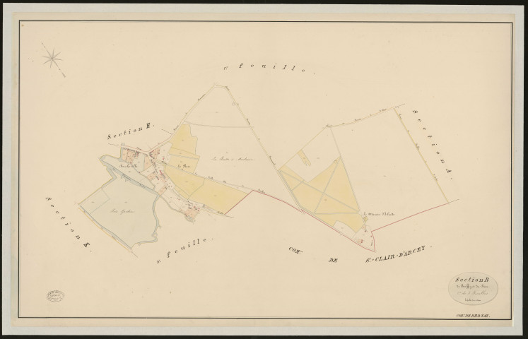 Bernay. Section B _ de Bouffey et du Bosc _ 2e de 3 Feuilles