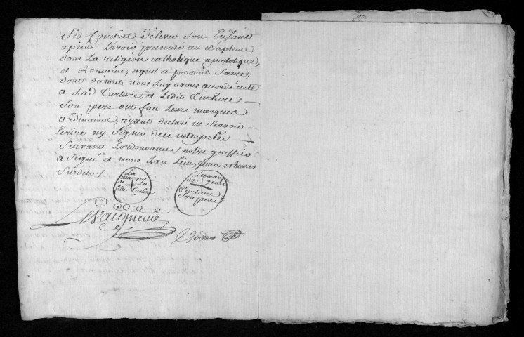 Déclarations de grossesse, en vertu de l'édit d'Henri II et de la déclaration royale de 1708