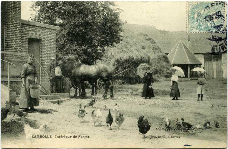 Evreux-Ville. Cambolle - Intérieur de Ferme.