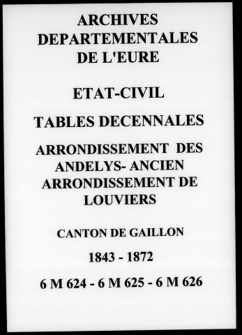 Canton de Gaillon, 1843-1872