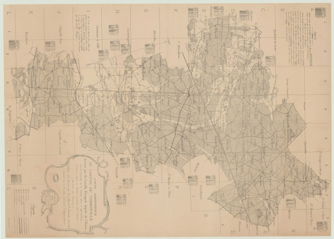 Carte agronomique des cantons de l'arrondissement de Bernay Thiberville
