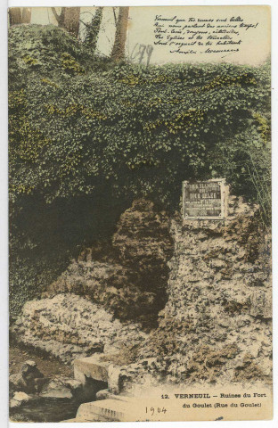 Verneuil-sur-Avre. Ruines du Fort du Goulet (Rue du Goulet).