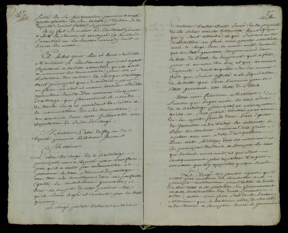 Procès-verbal manuscrit.