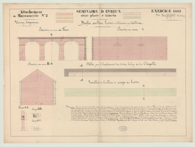 Evreux _Séminaire Saint-Taurin. _ "Bûcher des élèves, trottoir et chaussée en cailloux .