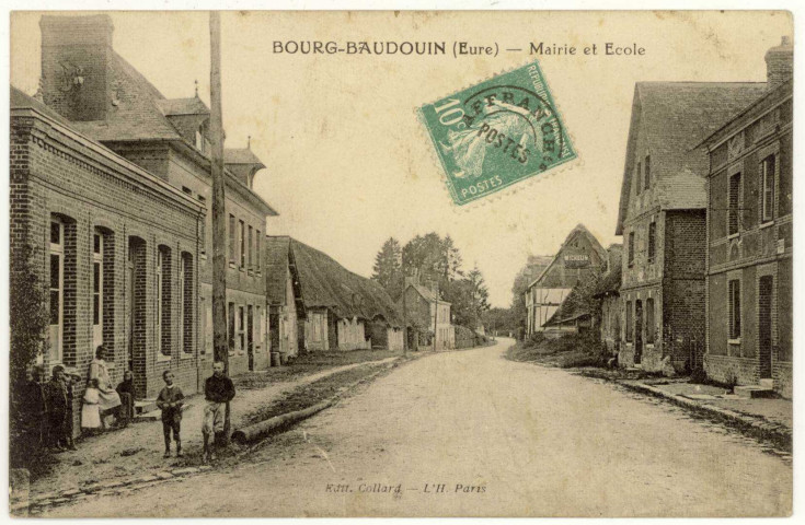 Bourg-Beaudoin. Mairie et Ecole.