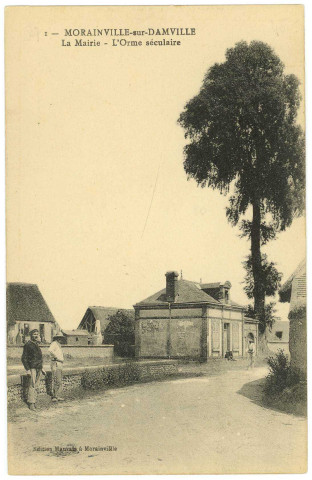 Morainville-sur-Damville. La Mairie - L'Orme séculaire.