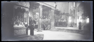 Intérieur de la basilique de la Nativité à Bethléem (Israël).
