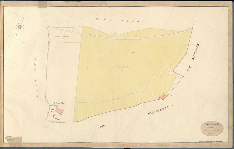 Saint-Sébastien-de-Morsent. Section B _ des Bois _ 2e et dernière Feuille