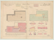 Evreux _Séminaire Saint-Taurin. _ "Séminaire d'Evreux. Bâtiment de l'ancien réfectoire. Etablissement d'un nouvel escalier, vestibule" .