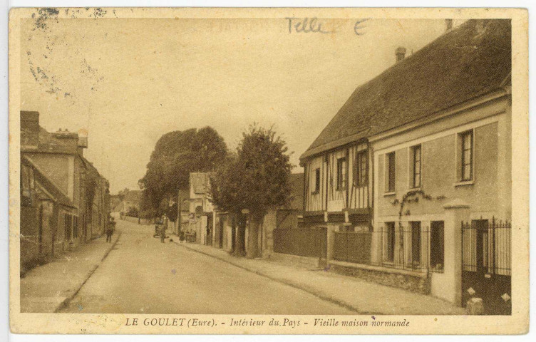 Saint-Pierre-la-Garenne. Le Goulet Intérieur du Pays - Vieille maison normande.