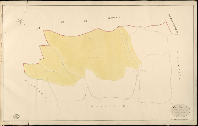 Saint-Samson-sur-Risle. Section A _ des Grandes Bruyères _ 1re de 2 Feuilles
