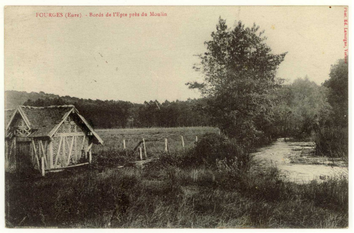 Fourges. Bords de l'Epte près du Moulin.