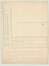 Evreux _Séminaire Saint-Taurin. _ "Plan (coté et légendé) des 2e et 3e étages du bâtiment neuf du Grand Séminaire d'Evreux et les plans du grenier de l'ancien bâtiment en retour de la chapelle."