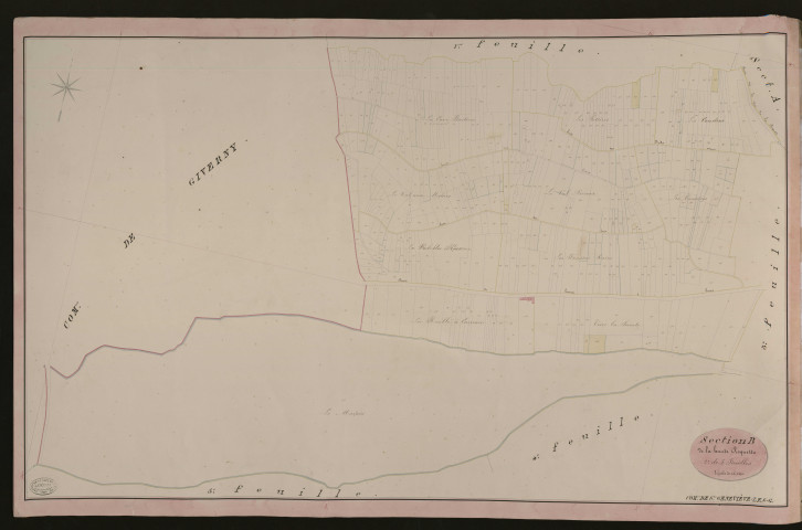 Sainte-Geneviève-lès-Gasny. Section B _ de la haute Roquette _ 2e de 5 Feuilles
