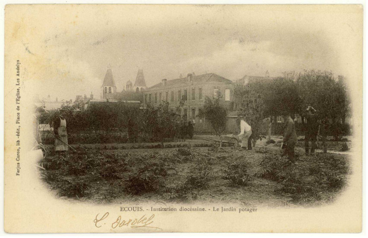 Ecouis. Institution diocésaine - Le Jardin potager.