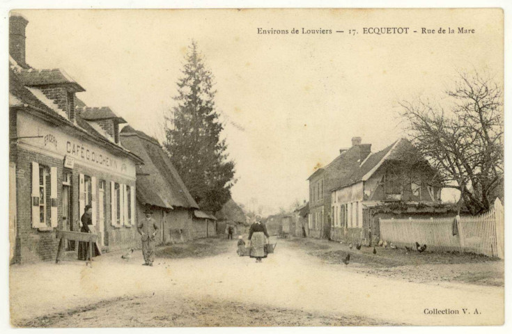Ecquetot. Rue de la Mare.