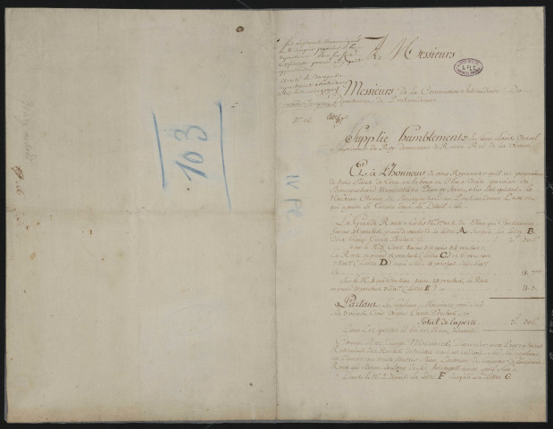 "Plan géométrique de trois pièces de terres en labour et clos situées en la paroisse de Bourg-Achard, appartenant à Mr Oursel, imprimeur du roi." (3 feuilles)