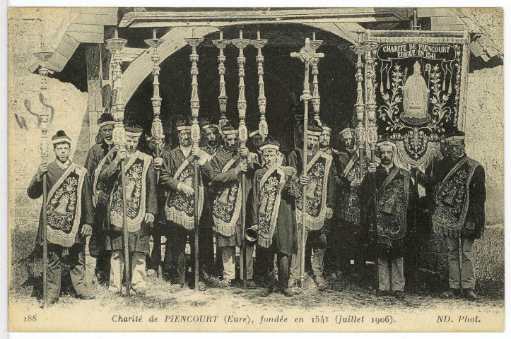 Piencourt. Charité de Piencourt (Eure), fondée en 1541 (juillet 1906).