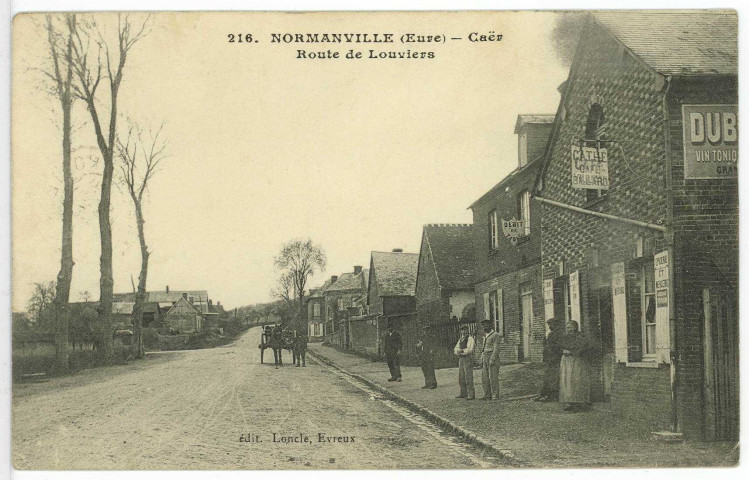Normanville. Route de Louviers.