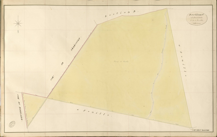Sainte-Marthe. Section C _ de Forêt de Conches _ 3e de 8 Feuilles