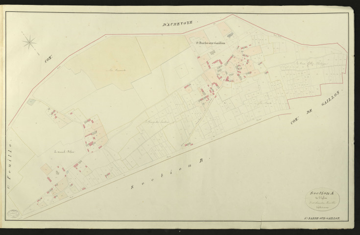 Sainte-Barbe-sur-Gaillon. Section A _ de l'Eglise _ 2e et dernière Feuille