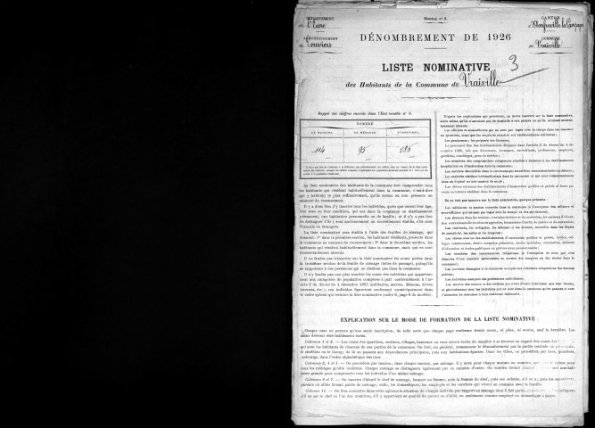 VRAIVILLE 1926