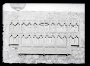 Bas relief de l'église abbatiale de Moutier d'Ahun (Creuse).