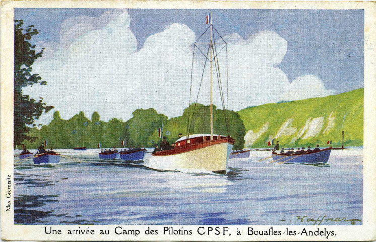 Bouafles. Une arrivée au camp des Pilotins CPSF, à Bouafles-les-Andelys.