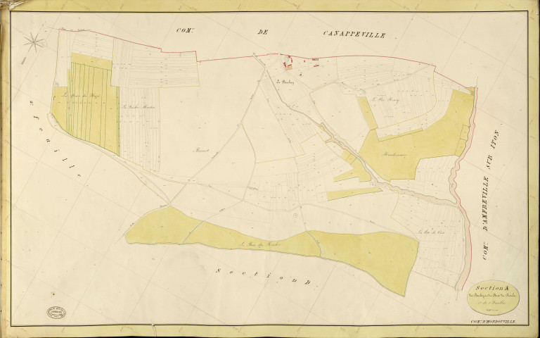 Hondouville. Section A _ du Boulay et du Bois du Roule _ 1re de 2 Feuilles