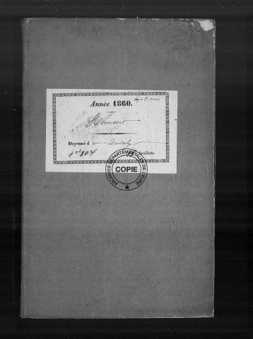 Naissances, Baptêmes, Inhumations. Registres de catholicité (1860-1902)