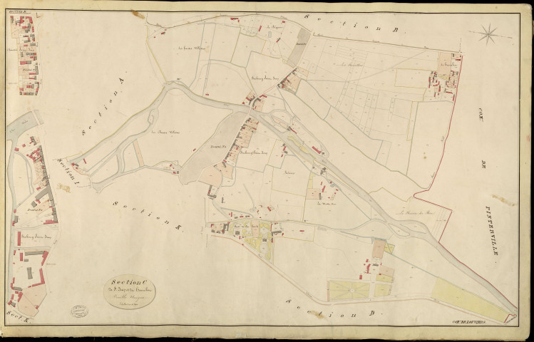 Louviers. Section C _ de St Jean et du Hamelet _ Feuille Unique