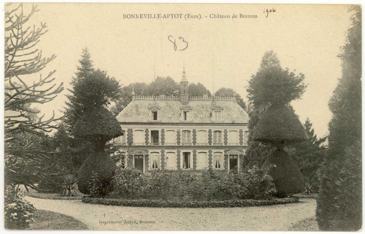 Bonneville-Aptot. Château de Brenon.