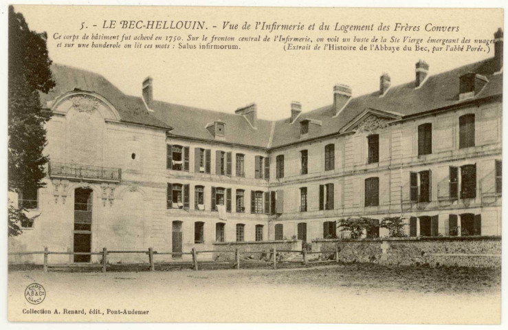 Bec-Hellouin (Le). Vue de l'Infirmerie et du Logement des Frères Convers.