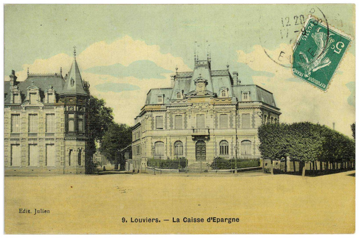 Louviers-Ville. La Caisse d'Epargne.