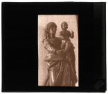 Église de Saint-Victor-d'Épine (Eure), statue en bois de Vierge à l'enfant.