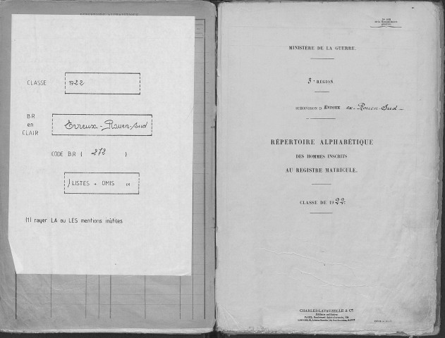 Rouen sud. Répertoire alphabétique (1922)
