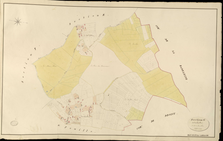Marcilly-la-Campagne. Section G _ de Tranchevilliers _ 1re de 3 Feuilles