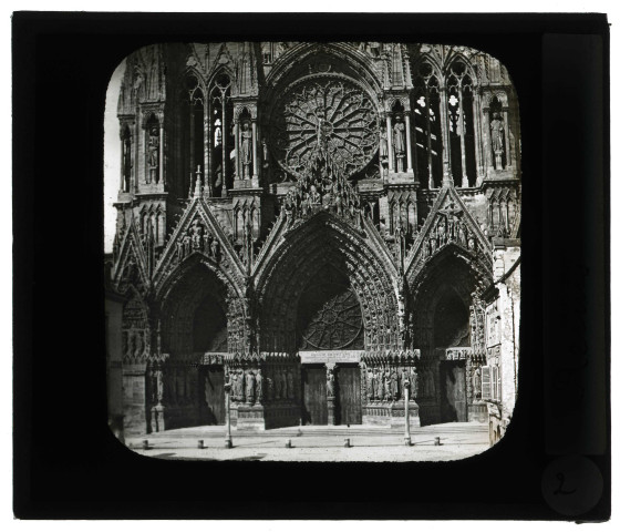 Cathédrale Notre-Dame de Reims (Marne), ensemble des portails ouest.