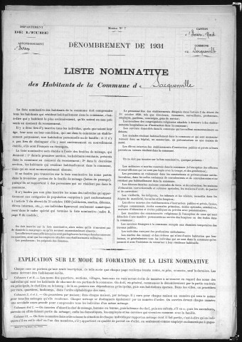 SACQUENVILLE 1931