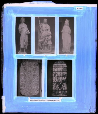 "Églises rurales du département de l'Eure" du chanoine Bonnenfant tome I, planche XVII Berville-en-Roumois (Eure) et Bézu-la-Forêt (Eure).