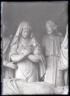 Détail du groupe statuaire représentant la mise au tombeau de l'église abbatiale de Saint-Germer-de-Fly (Oise).