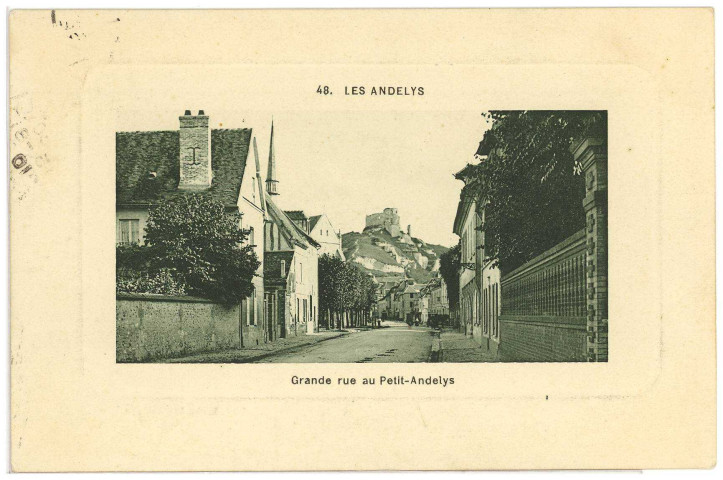Andelys (Les). Grande rue au Petit-Andelys.