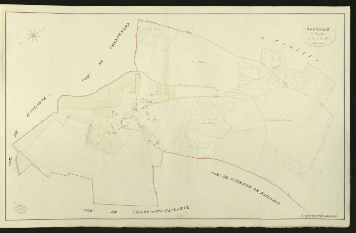 Saint-Aubin-sur-Gaillon. Section E _ de Beauchêne _ 1re de 2 Feuilles