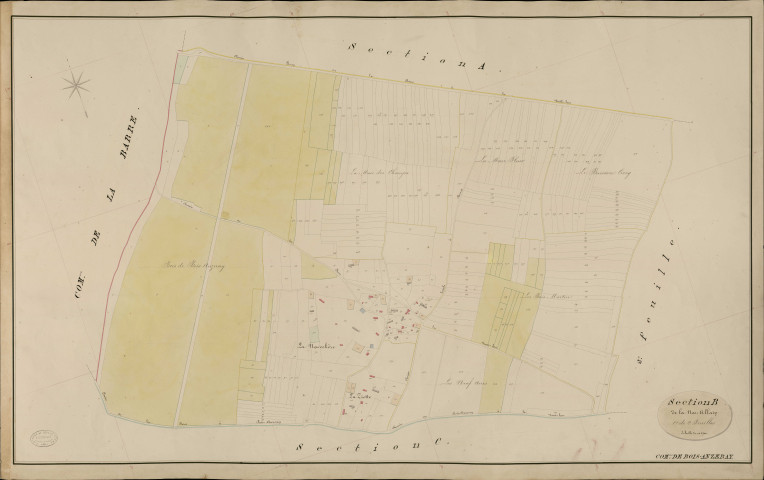 Bois-Anzeray. Section B _ de la Noe-Allain _ 1re de 2 Feuilles