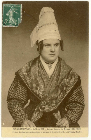 Beuzeville. Jeune femme de Beuzeville.