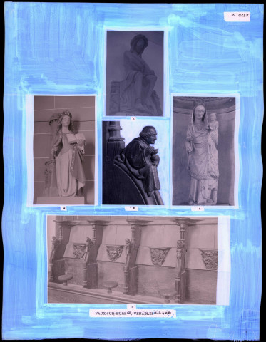 "Églises rurales du département de l'Eure" du chanoine Bonnenfant tome II, planche CXLV Vaux-sur-Eure (Eure) et Venables (Eure).