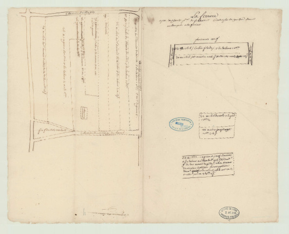 Couvains (Orne) - Deux plans de la seigneurie de Couvains. *