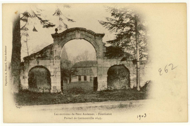 Fourmetot. Portail de Germonville 1645.